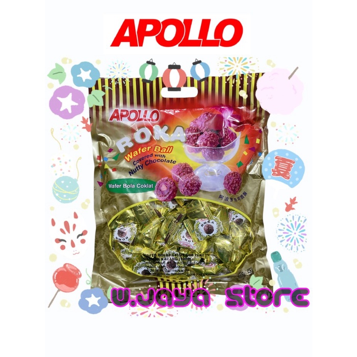 Roka Apollo Wafer Ball Coklat Original Isi 70pcs