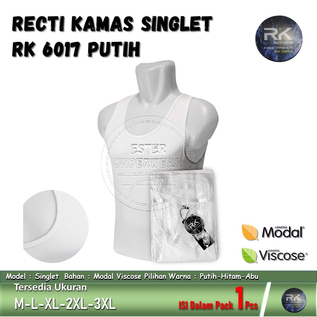 KAOS SINGLET PRIA RK RECTI KAMAS RK 6017 ISI 1PCS