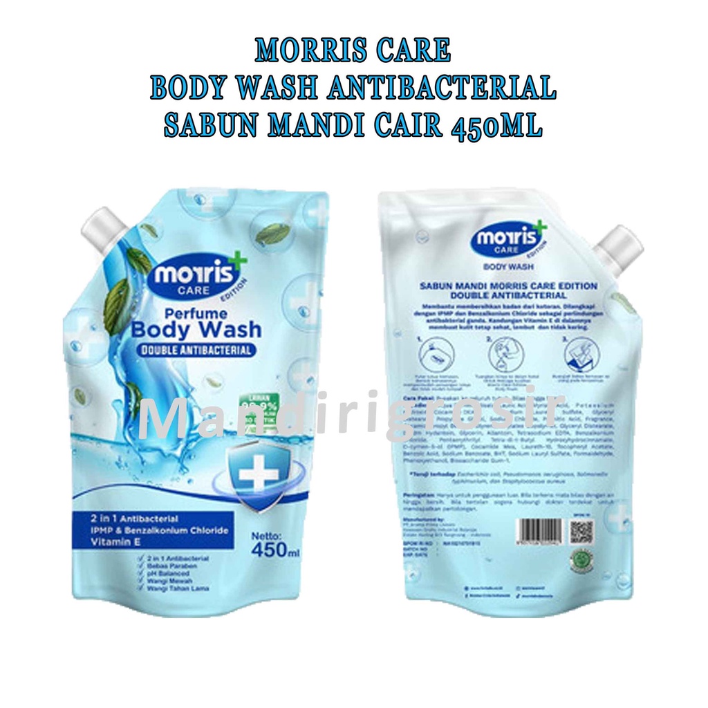 Body Wash * Morris  Care * Perfume Antibacterial * Sabun Mandi Cair 450ml
