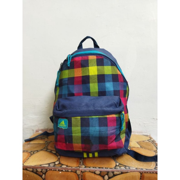 TAS RANSEL ADIDAS  PRIA WANITA KOTAK WARNA SECOND BRANDED  IMPORT