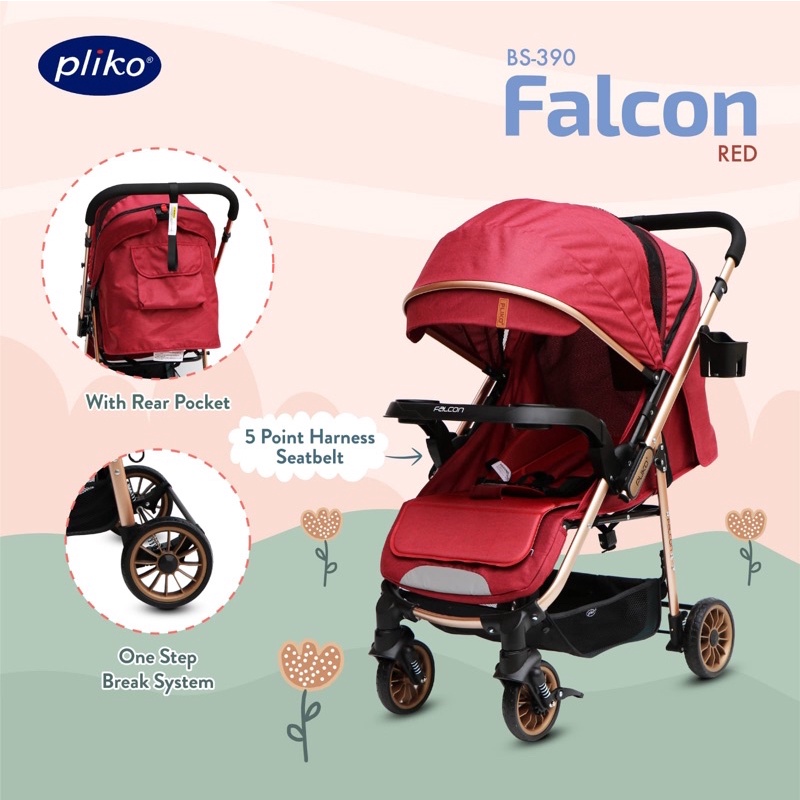 Makassar - Stroller Pliko Falcon 390 Reversible Handle / Kereta Dorong Bayi