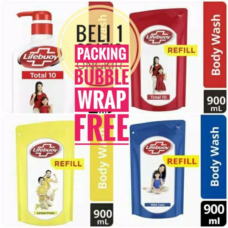 SABUN MANDI CAIR LIFEBUOY TOTAL 10 REFILL 900ML