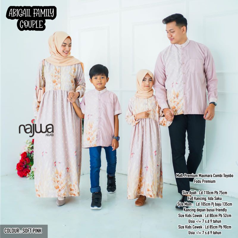 COUPLE KELUARGA DIOR SILK/SETELAN KELUARGA ORI NAJWA 4IN1/COUPLE LEBARAN