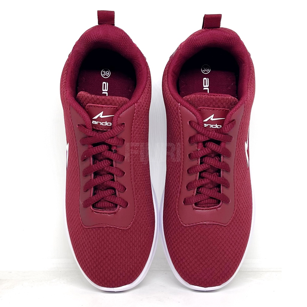 FIURI - Ando Original - CIELLO 39-43 MAROON - Sepatu Kets Pria - Sepatu Sneakers Pria - Sepatu Olahraga Sport Pria - Sepatu Casual - Sepatu Jogging Lari Fitness Gym Senam Pria - Sepatu Sekolah Bertali SMP SMA
