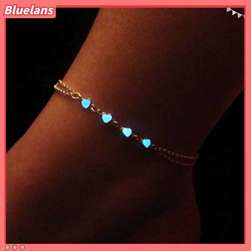 Bluelans Little Star Heart Flower Glow in the Dark Ankle Bracelet Anklet Women Jewelry