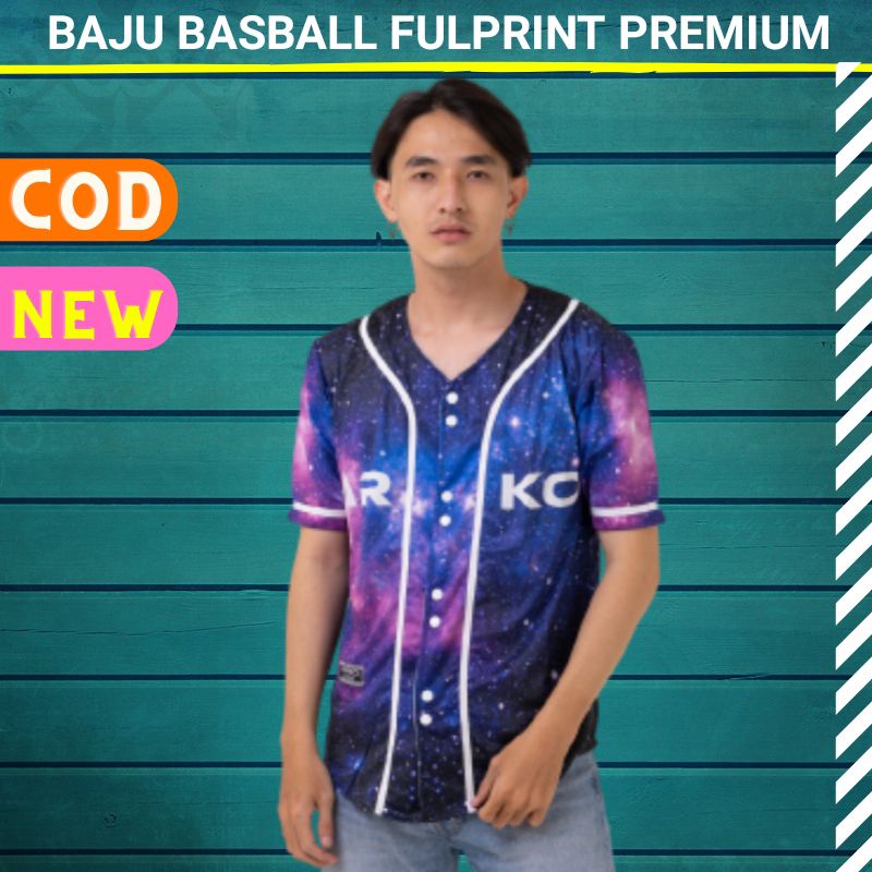 Baju Basball Fullprinting Premium Kaos Baseball Premium Baju Baseball Pria Wanita T-shirt Jersey Bas