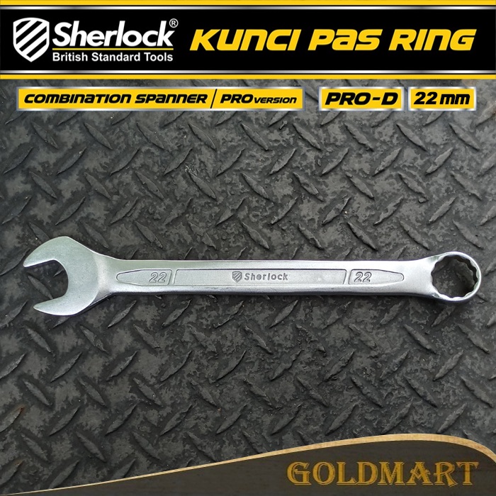 Kunci Pas Ring (Pro-D Series) uk. 22 mm Original Sherlock (1 Pcs)