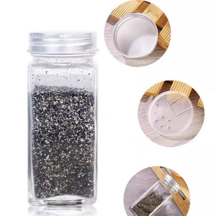 Spices Jar - Tempat Bumbu Garam Merica Lada Cabe Rempah Botol Kaca - HW066