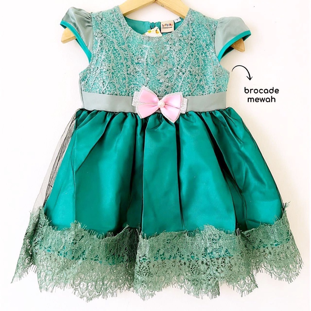 Dress Pesta Kondangan Ulang Tahun Mewah Lucu Bayi Anak Perempuan Cewek Terlaris Kode  Babeebabyshop