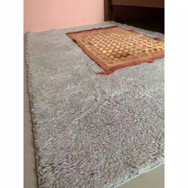 KARPET BULU karpet sherpa grey / karpet bulu domba anti slip premium tebal rasfur karakter berkualit
