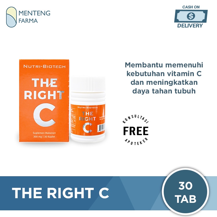 The Right C 300 Mg Isi 30 Kaplet - Suplemen Daya Tahan Tubuh