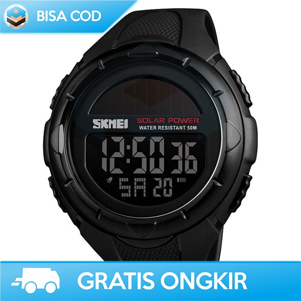 JAM TANGAN DIGITAL PRIA SOLAR TENAGA SURYA SKMEI 1405 ANTI AIR MURAH