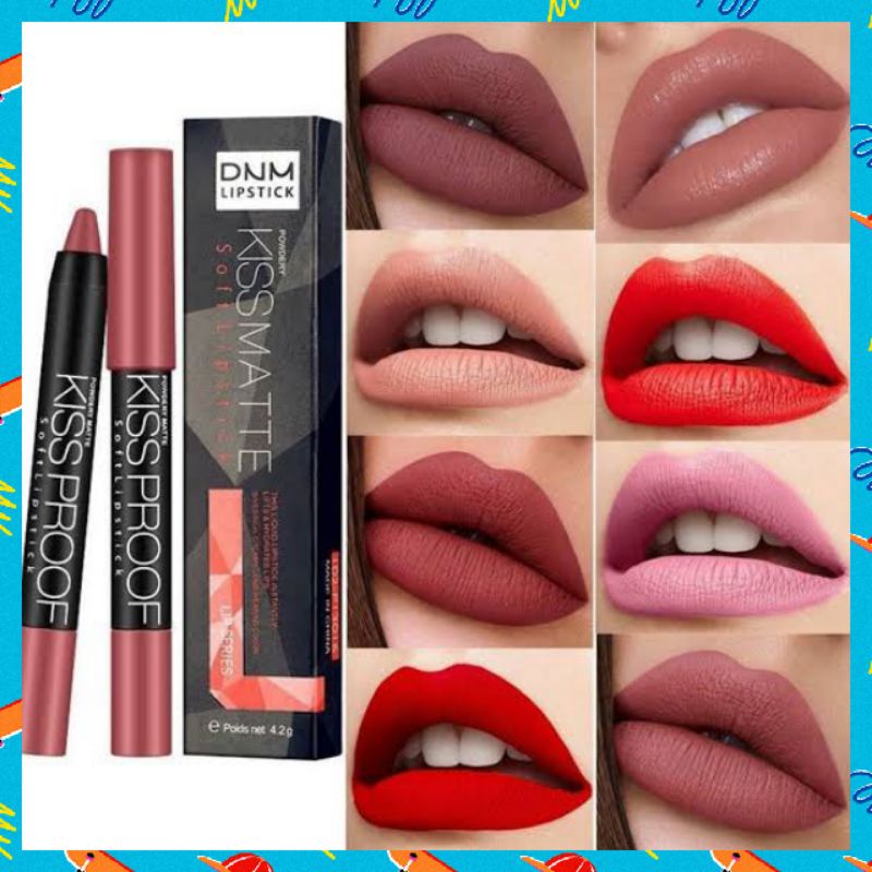 Flowing Golden DNM Soft Lipstick Kiss Matte Lip Gloss Waterproof Lip Glaze Moisturizing Original 3g