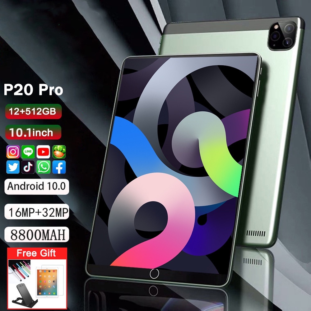 【Bisa COD】Tablet PC Asli Baru 2022Pro 12GB + 512GB Tablet Android 11 10 Inci Layar Full Screen Layar