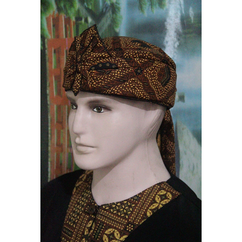 iket KEPALA blangkon TRADISIONAL sunda jawa atas tutup uk dewasa dan anak (ABU)