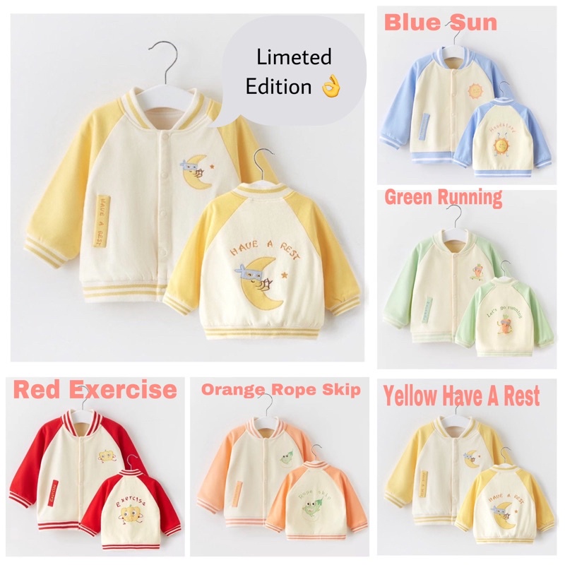 Babyglory.id ✨Jaket Anak Cowok Cewek Unisex Import / Jaket Bayi / Hoodie Anak / Jaket Anak / Bayi Cardigan Anak import