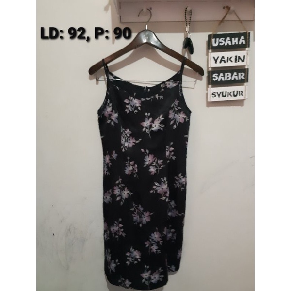 Dress satin / baju tidur / ol bunga2 preloved
