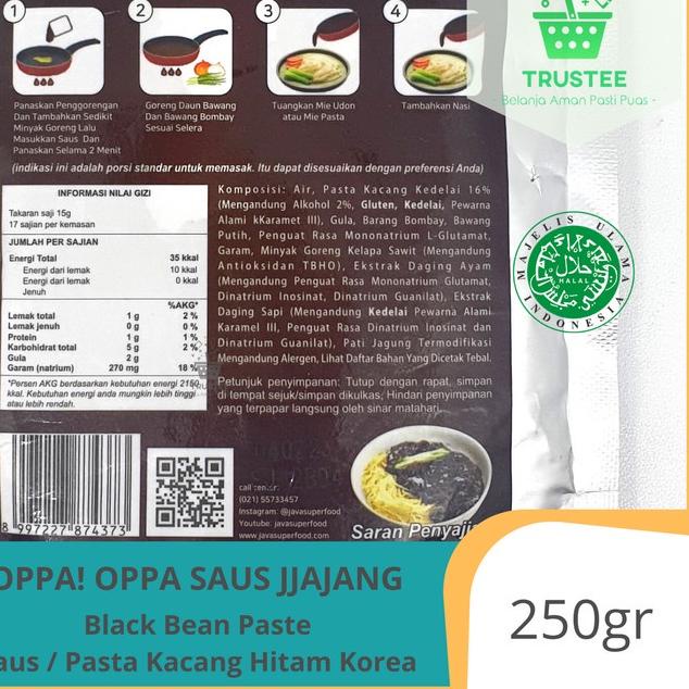 

10.10 Flash Sale Oppa! Oppa Saus Jjajang / Chunjang Black Bean Paste Jajangmyeon Halal 250gr murah