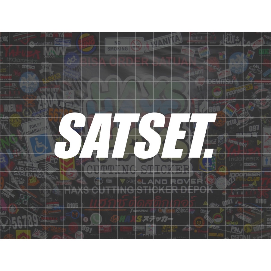 Cutting Sticker Satset V1 Ukuran 9 Cm Untuk Motor Mobil