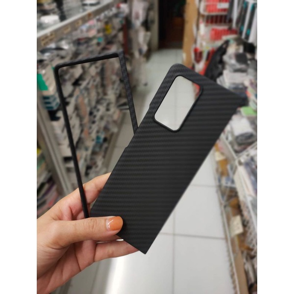 SAMSUNG Z FOLD 2 FOLD2 Case Serat Karbon Keras Matte Cangkang Cover