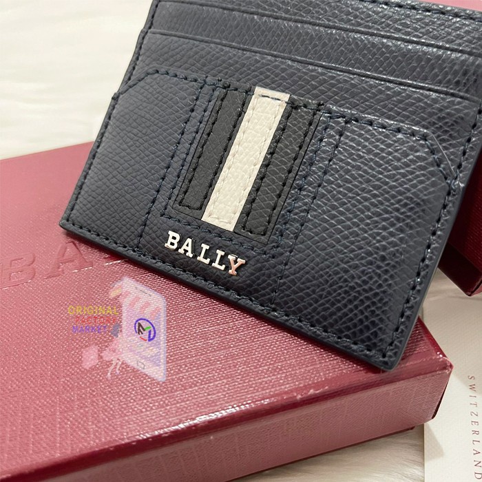 

DOMPET BALLY CARD HOLDER THAR MENS CASE BLACK NAVY ORIGINAL