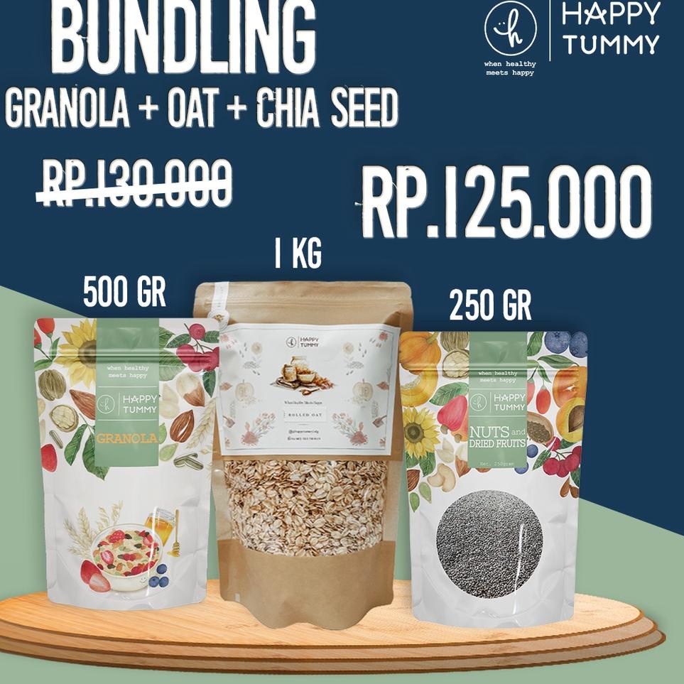 

Modis.. Happy Tummy - Granola 500 gr, Chia Seed, dan Rolled Oat Premium RI8