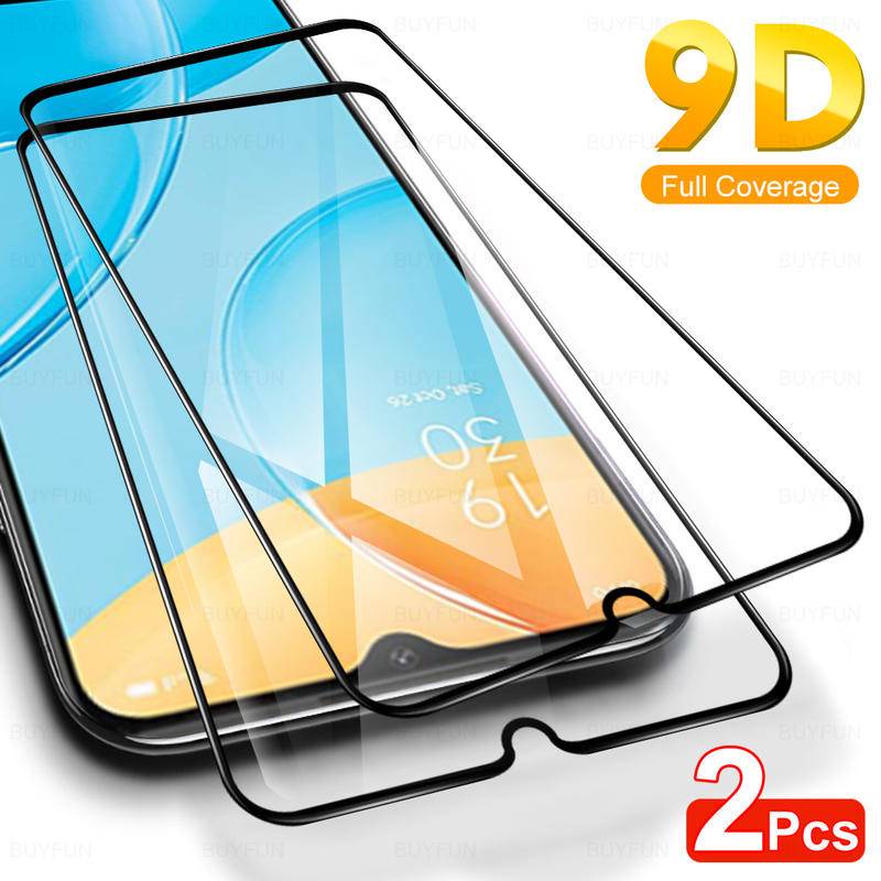 2pcs Pelindung Layar Tempered Glass 10D Full Cover Untuk OPPO A16