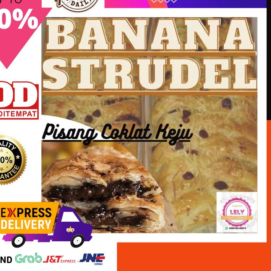 

GRATIS ONGKIR✅PROMO!!! BANANA PISANG STRUDEL PISANG KEJU COKLAT BESAR PASTRY HOMEMADE MURAH ENAK|SQ5