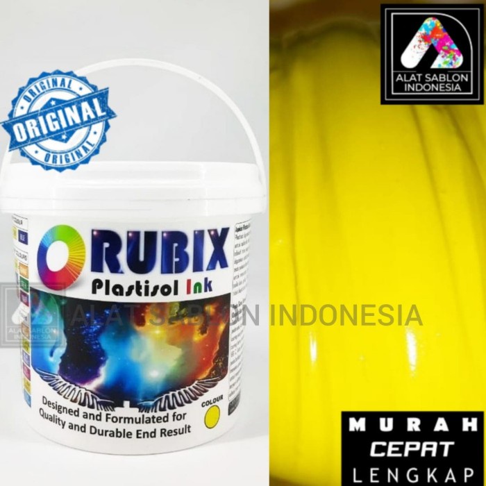 

Hemat Tinta Sablon Plastisol Rubix Light Yellow 1Kg Bergaransi