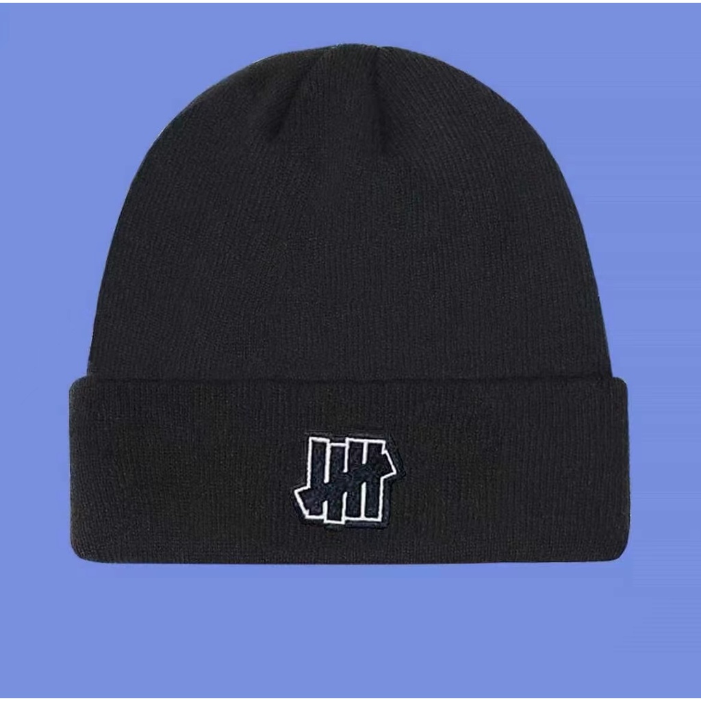 UNDEFEATED Topi beanie Bahan Wol Rajut Gaya Hip hop Kasual Untuk Pria Dan Wanita