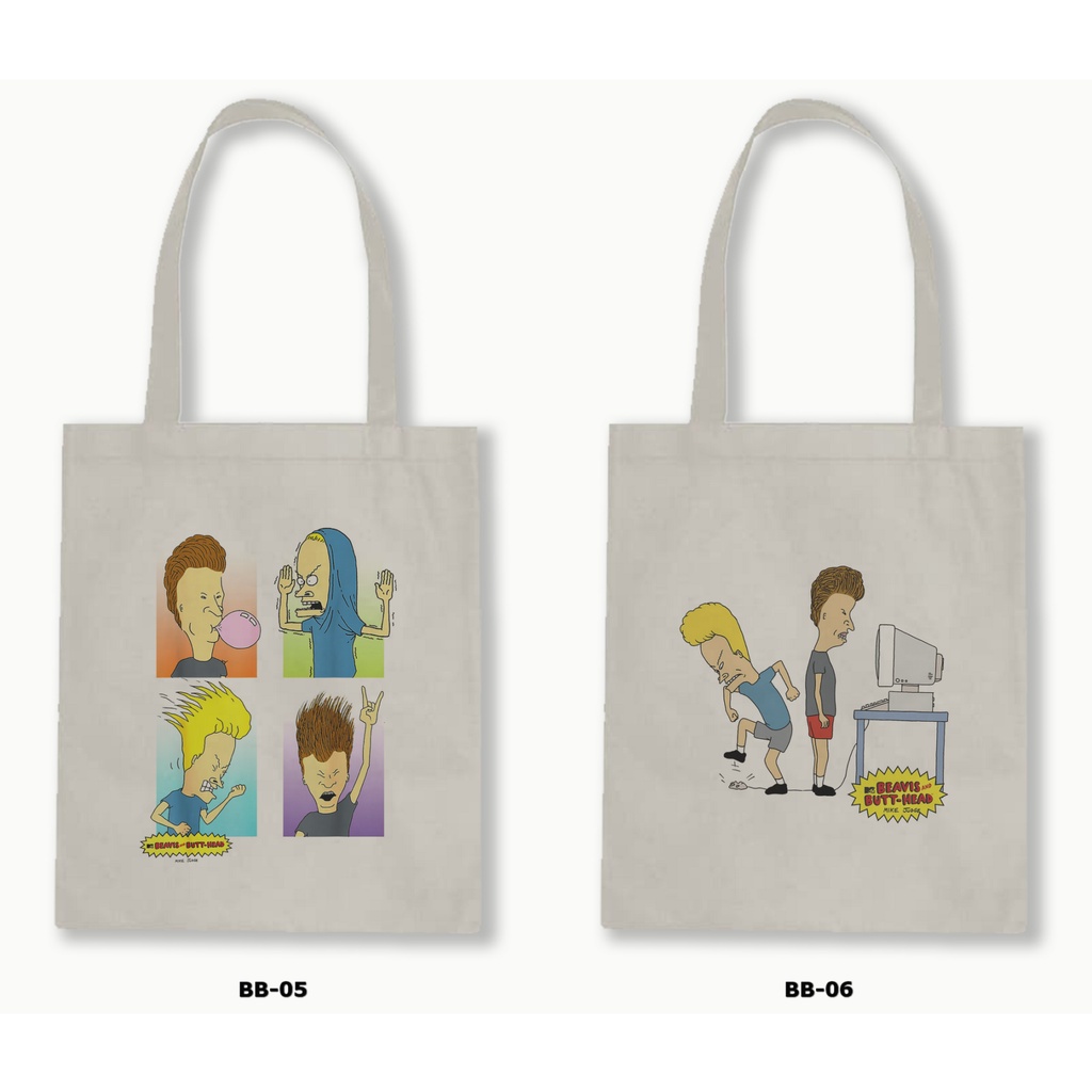 TOTE BAG BLACU - BEAVIS AND BUTT-HEAD / MTV