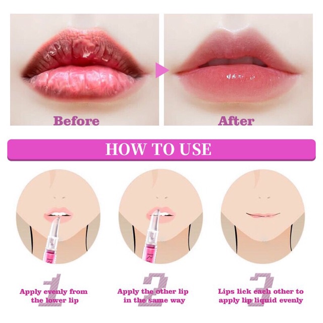 RtopR Cherry Blossom Lip Serum Ekstrak Tanaman Perawatan Lembut untuk Perawatan Kulit Bibir 3Ml