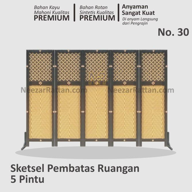 Pembatas Penyekat Partisi Ruangan Sketsel Minimalis Lipat No 15