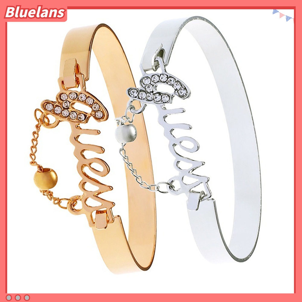 Gelang Bangle Liontin Manik-Manik Berlian Imitasi Shiny Untuk Wanita