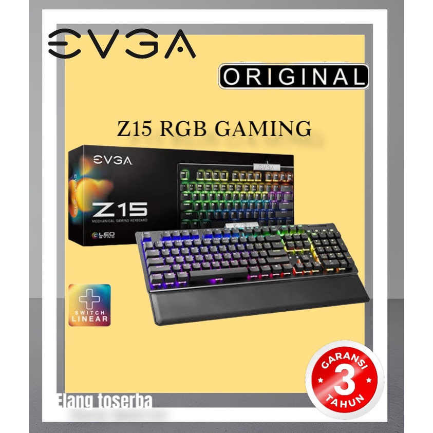 Keyboard Gaming EVGA Z15 RGB, RGB Backlit LED, Hot Swappable Mecha