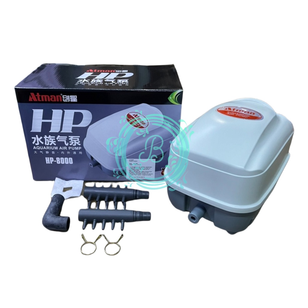 ATMAN HP 8000 HP-8000 Aerator Kolam Aquarium Mesin Pembuat Gelembung Kolam