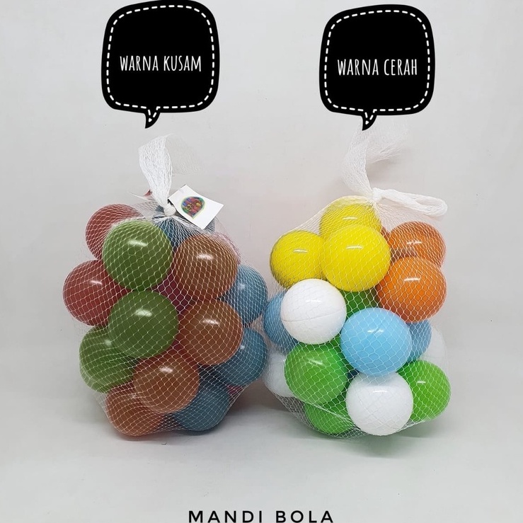 Mainan Anak Bola Plastik Mandi Bola Isi 25pcs Bahan Plastik Warna Warni CERAH ber SNI