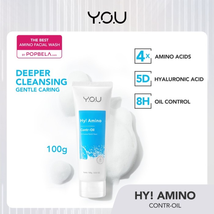 YOU Hy! Amino Oil Control Facial Wash - Sabun cuci muka