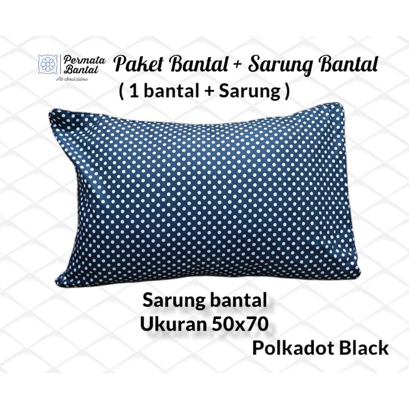 [PROMO] Paket Bantal + Sarung ukuran 50x70 Sarung Microtex Halus dan lembut