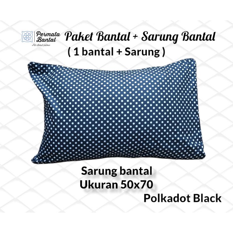 [PROMO] Paket Bantal + Sarung ukuran 50x70 Sarung Microtex Halus dan lembut