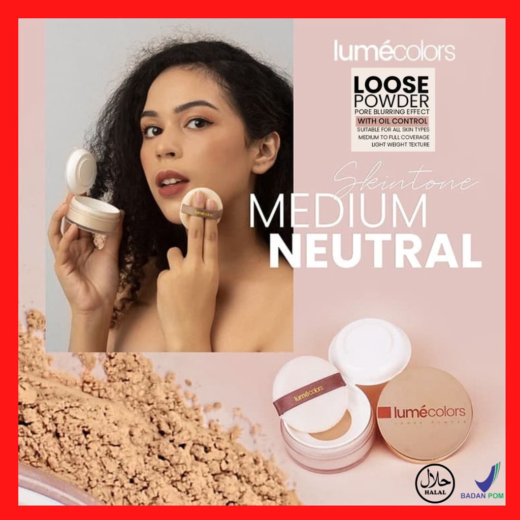 Lumecolors Loose Powder Neutral With Oil Control Bedak Tabur Lumecolor Bedak Tabur Lumecolor Lume
