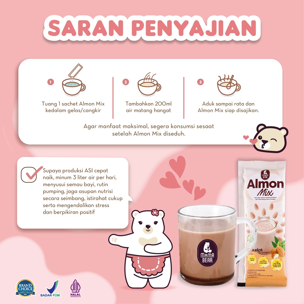 Mama Bear Almon Mix | Pelancar Asi Extra Daun Katuk