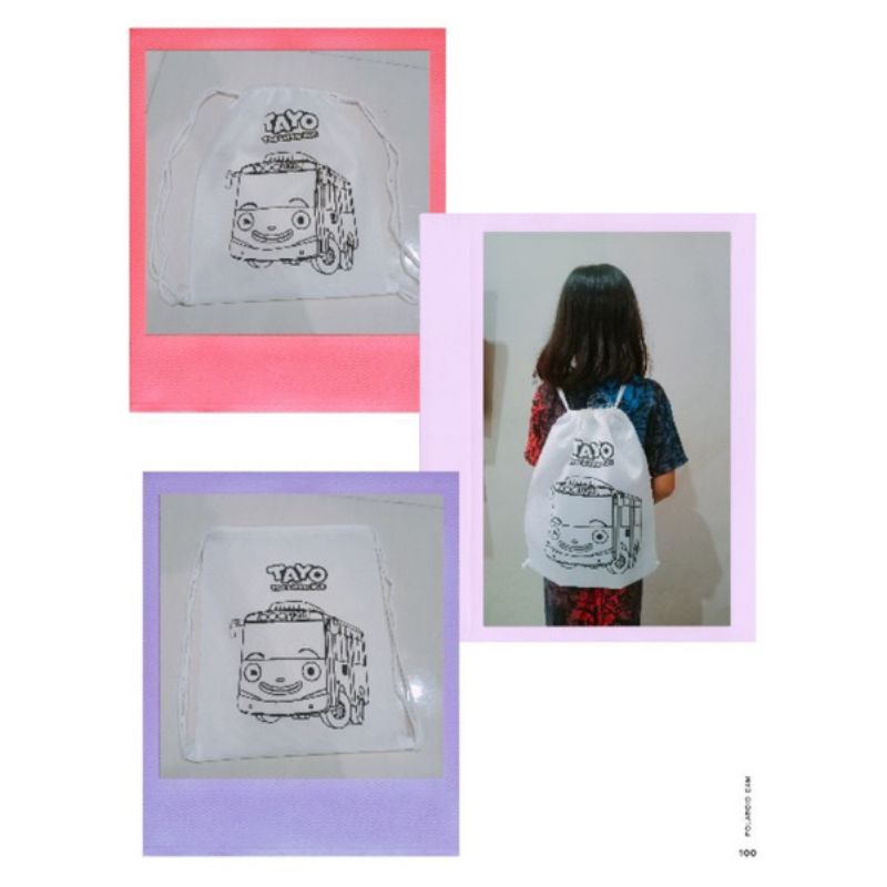 DIY Melukis Tas Backpack -  Tas Lukis - Tas Ransel Anak - mainan Edukasi