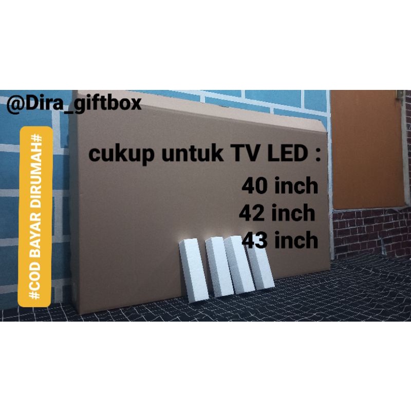 KARDUS TV 43 INCH /BOX TV /FREE STEROFOAM/(COD)