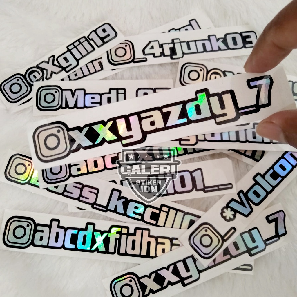 

Stiker Nama Ig style 3 Bisa custom nama