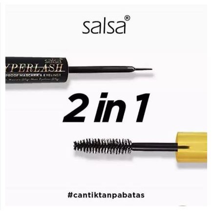 SALSA HYPERLASH MASKARA PLUS EYELINER 2 IN1 HITAM MASCARA