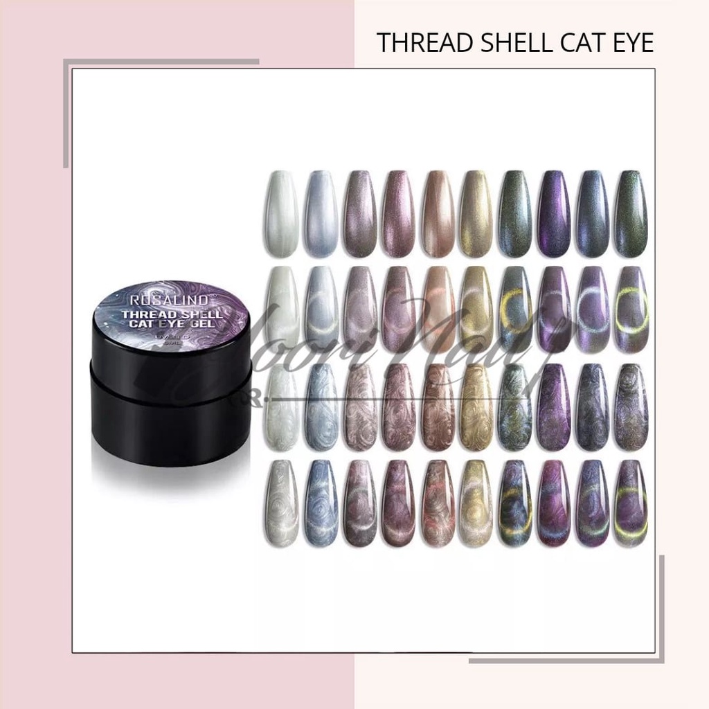 Thread shell cat eye gel  kutek cateye gel polish nail art nailart