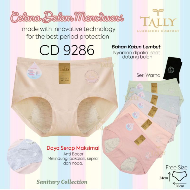 TALLY CD CELANA DALAM HAID MENSTRUASI 9286 | FIT XL |  BAHAN