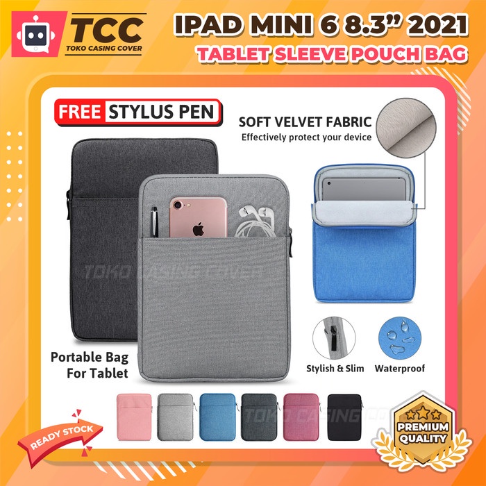Sleeve Ipad Mini 6 2021 Sleeve Pouch Bag Sarung Case Soft Casing Waterproof