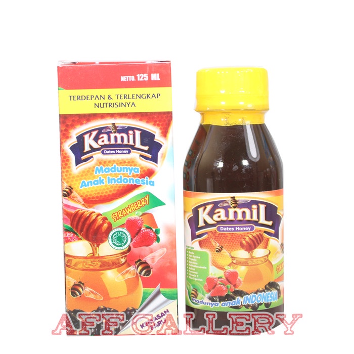 

AMPUH !! MADU ANAK KAMIL RASA STRAWBERRY ISI 125ML - DATES HONEY NUTRISI